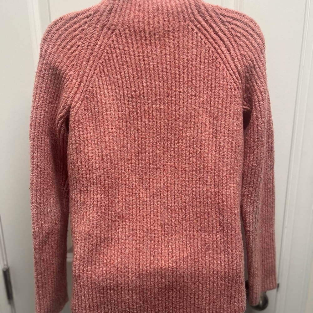Madewell  Northfield Mock neck Sweater Heather Poinsetta Pink Size S H3339 - Picture 12 of 13